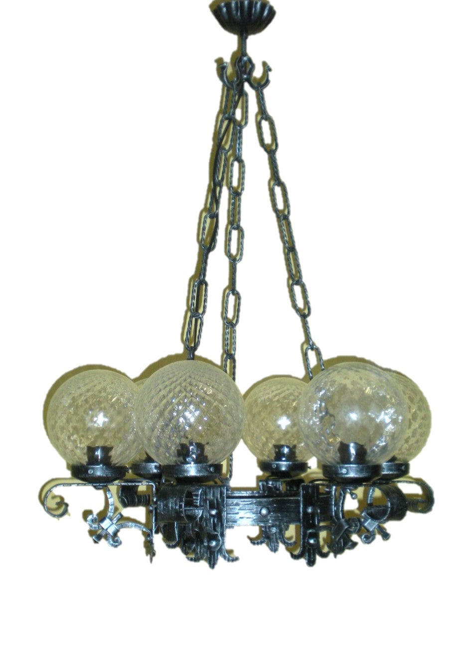 8045 Lampadario in ferro battuto a 6 luci