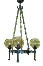 8047 Lampadario in ferro battuto a 3 luci