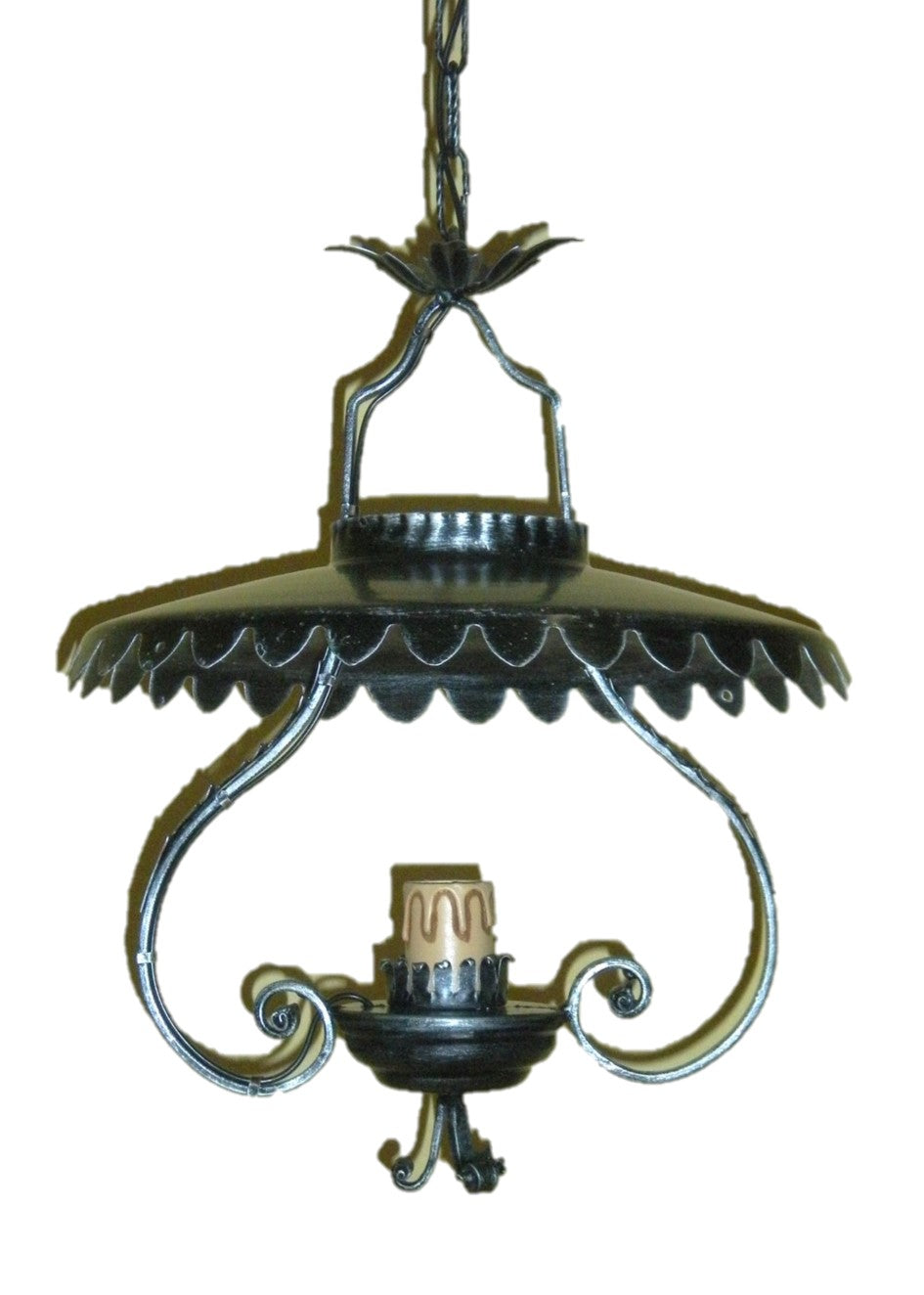 8072 Lampadario in ferro battuto a 1 luce