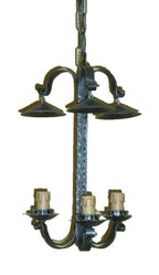 8073 Lampadario in ferro battuto a 3 luci