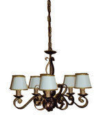 8101 Lampadario in ferro battuto a 5 luci