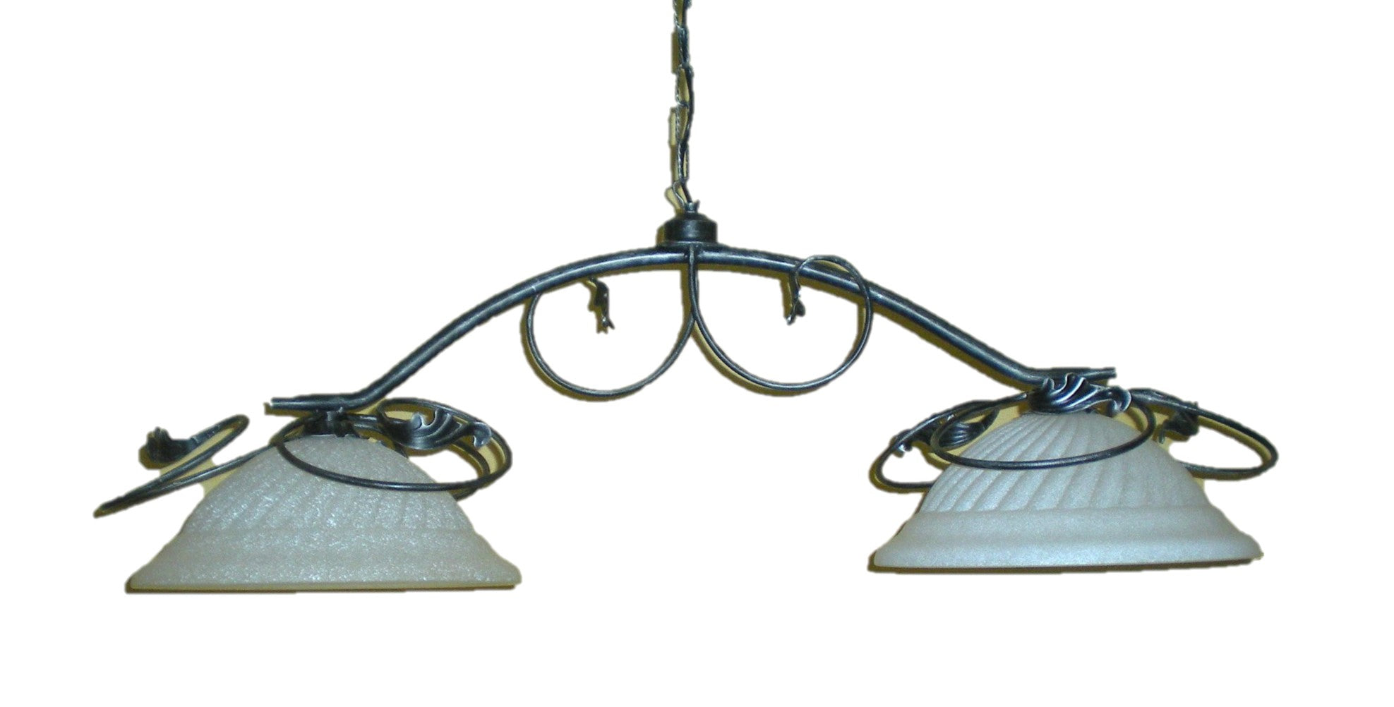 8202 Lampadario in ferro battuto a 2 luci