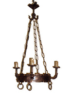 8218 Lampadario in ferro battuto a 3 luci