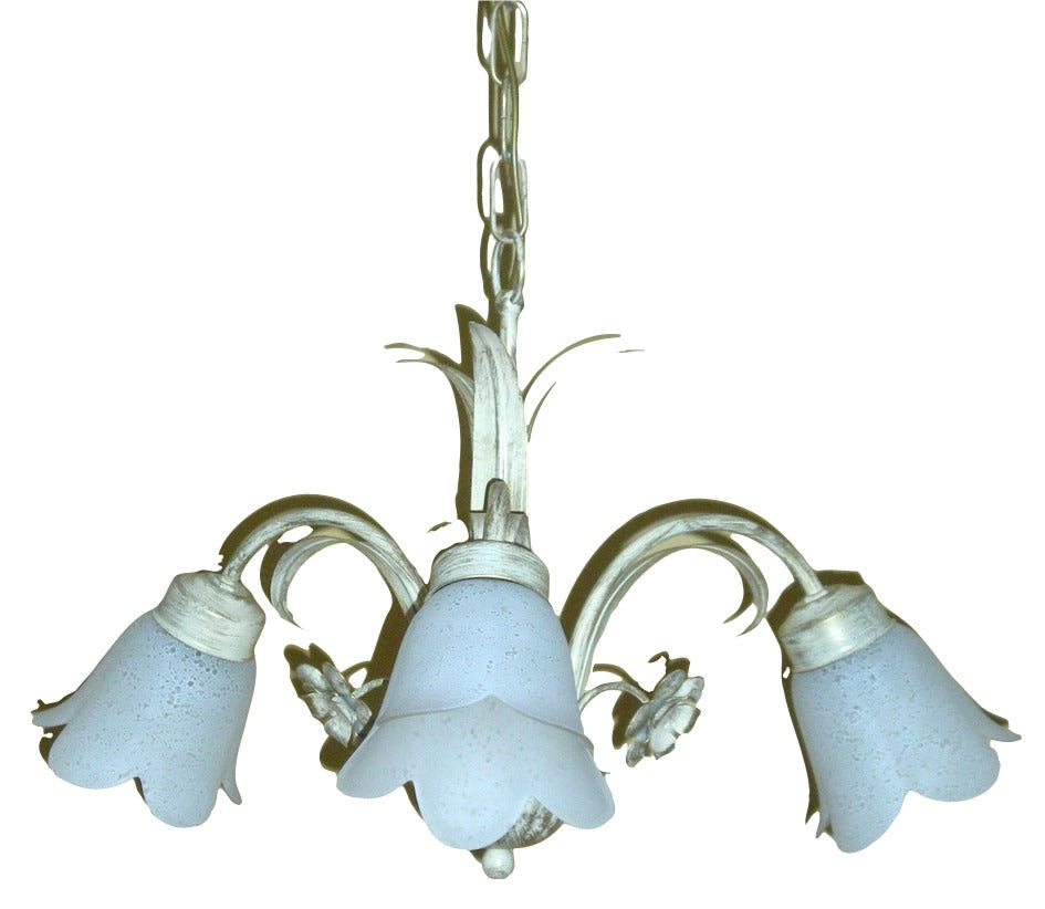 8249 Lampadario in ferro battuto a 3 luci