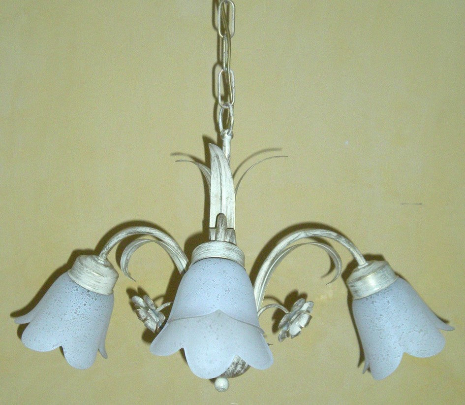 8249 Lampadario in ferro battuto a 3 luci