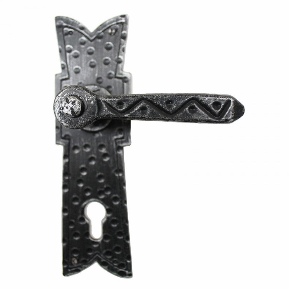 2004 Maniglia in Ferro Battuto per Porte su Placca.