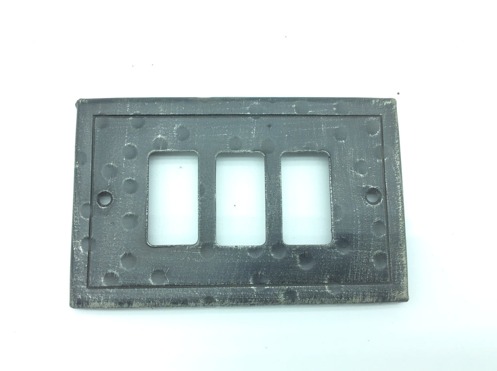 2152-3 Placca interruttore in ferro - 3 Fori - Copri interruttore