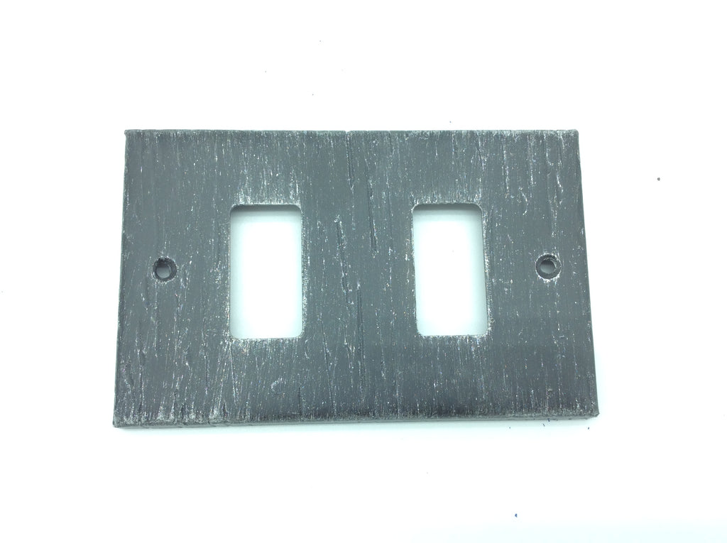 2162.A2 Placca interruttore in ferro - 2 Fori - Copri interruttore