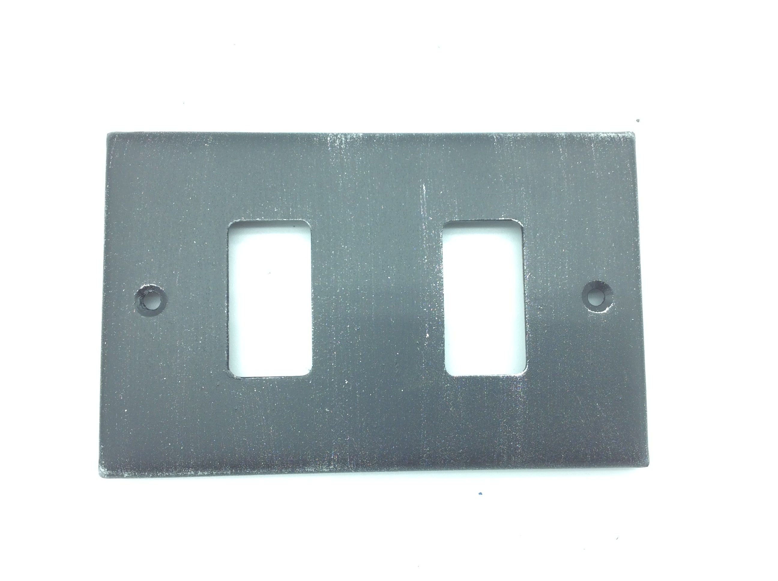 2165-2 Placca interruttore in ferro - 2 Fori - Copri interruttore