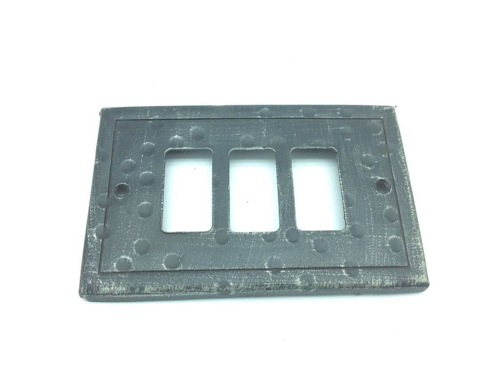 2152-3 Placca interruttore in ferro - 3 Fori - Copri interruttore