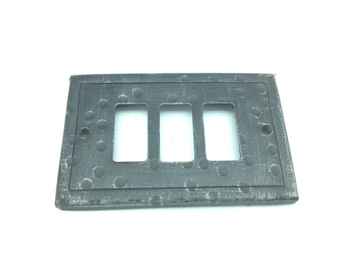 2152-3 Placca interruttore in ferro - 3 Fori - Copri interruttore